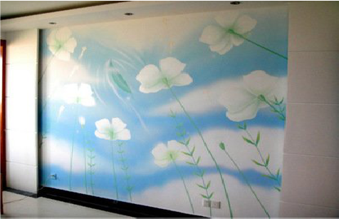 宾川画墙绘怎么画好白云的蓬松感？