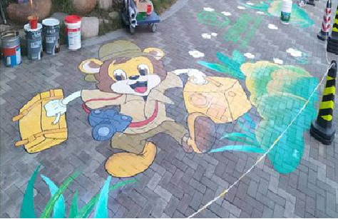 宾川夏季画地面彩绘会遇到的问题