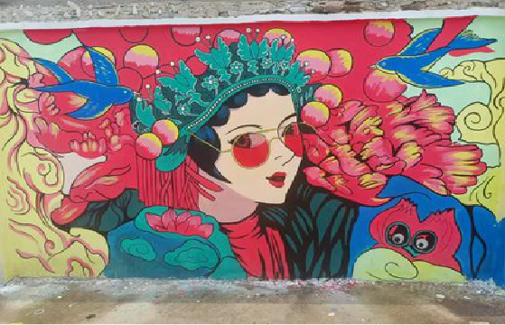 宾川墙体彩绘-网红墙